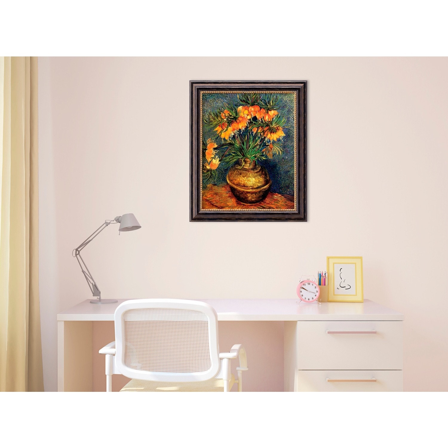 Canvas Art Print Crown Imperial Fritillaries In A Copper Vase Home