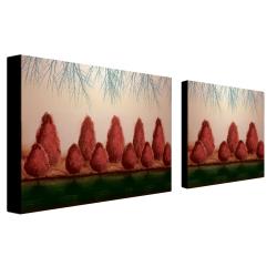 Miguel Paredes 'Forest Set' 2 panel Art Set Trademark Fine Art Canvas