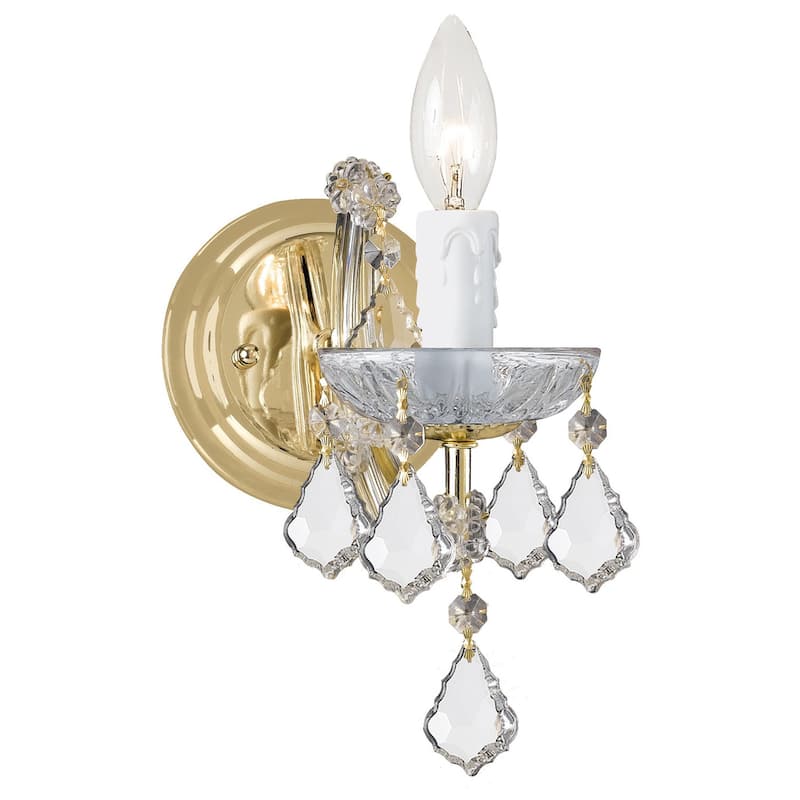 Crystorama Maria Theresa 1-light Gold Wall Sconce