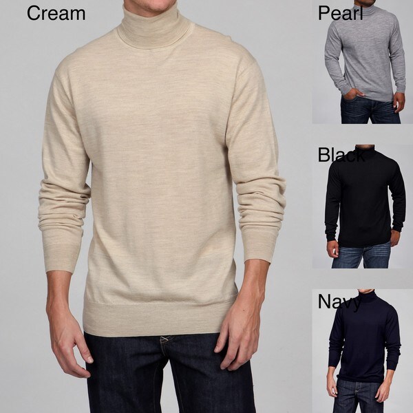 Poeta Moda Men's Merino Wool Turtleneck Sweater FINAL SALE - 13419161 ...