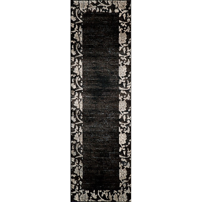 Dream Charcoal Borderd Rug (23 X 76)