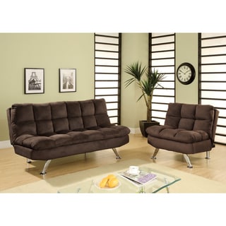 Furniture Of America Morina 2 Piece Microfiber Sofa Sofabed Furniture Of America Morina 2 Piece Microfiber Sofa Sofabed And Chair Set Free Shipping Today 5675920