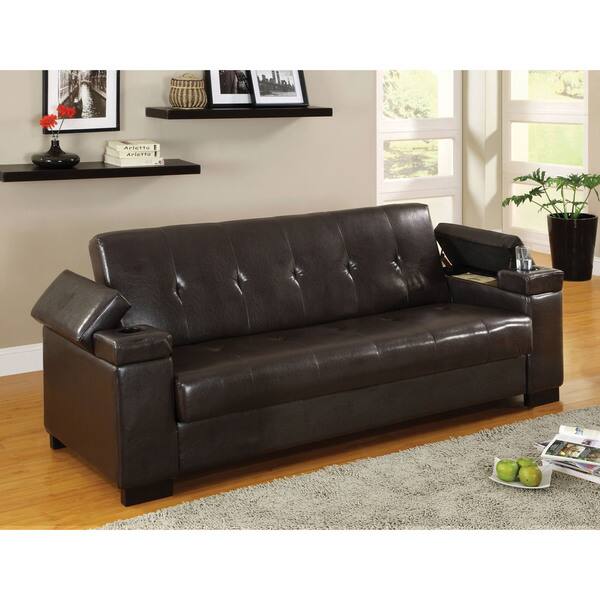 Furniture Of America Tash Contemporary Brown Faux Leather Furniture Of America Tash