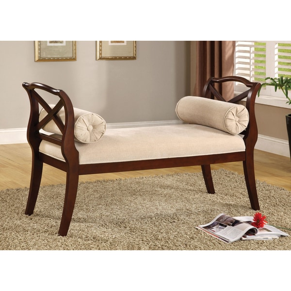 Furniture of America Bella Elegance Dark Cherry Sette Bench   13421465