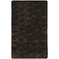 Faux Fur Brown/ Black Animal Rug - 5' x 8'