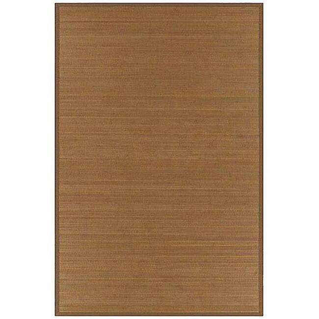 Hand-woven Brown Rayon from Bamboo Rug (8' x 10')