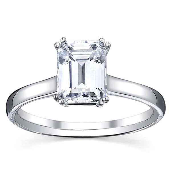 Shop 14k White Gold 1ct TDW Diamond Solitaire Solitaire Engagement Ring ...