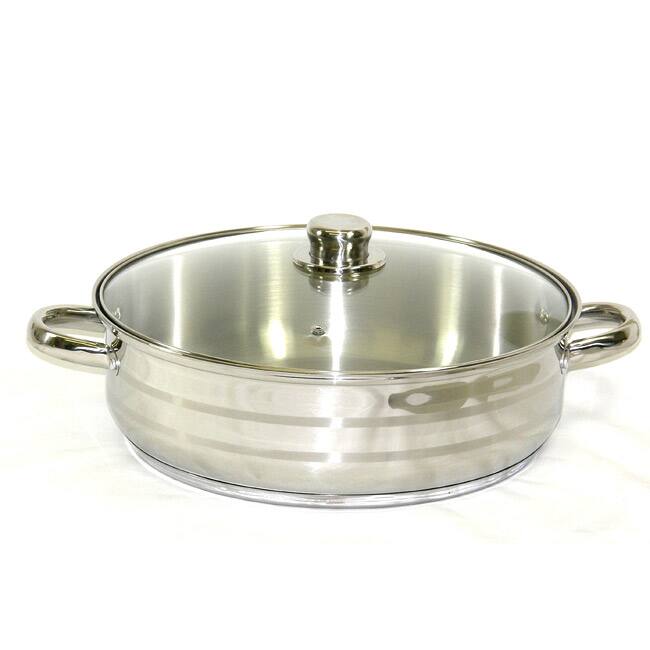 Prime Pacific 18/10 Stainless Steel Encapsulated Base Casserole Low Pot