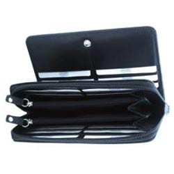 Shop Leatherbay Black Women&#39;s Leather Checkbook Wallet - Free Shipping Today - Overstock - 5679806