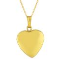 Sterling Silver/ 14k Gold Heart Locket Necklace