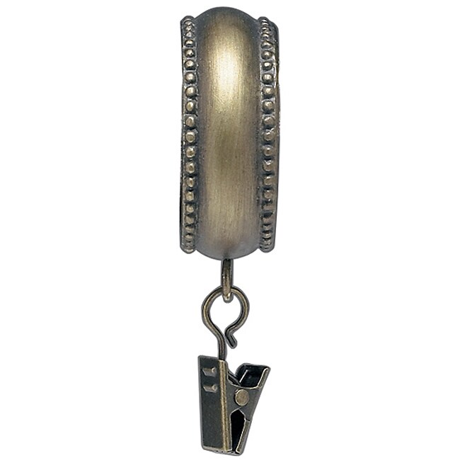 Kirsch Regency Antiqued Gold Decorative Drapery Rings (Set of 7) Free