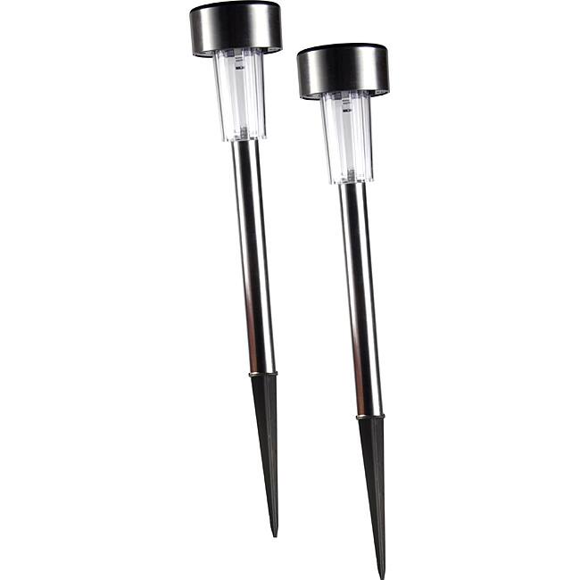 Ruff & Ready Stainless Steel Solar Yard Light 2-pc Set