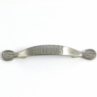 University of Georgia Bulldogs Satin Nickel Horizontal Cabinet Pulls (Pack of 10)