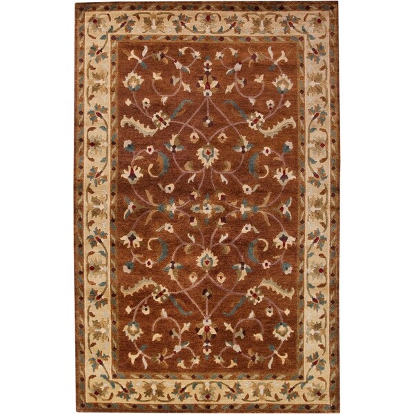 Hand-knotted Anastacia Wool Area Rug - 5' x 8'