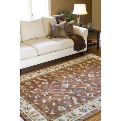 Hand-knotted Anastacia Wool Area Rug - 8' x 11' - 8' x 11'