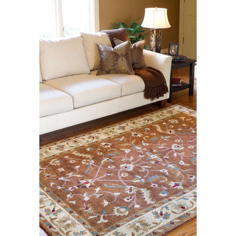 Hand-knotted Anastacia Wool Area Rug - 8' x 11' - 8' x 11'