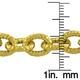 Goldkist 18k Yellow Gold over Silver Hammered Oval Link Bracelet