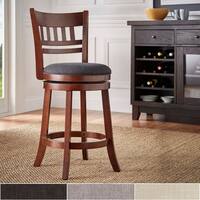 Verona Linen Lattice Back Swivel 24-inch Counter Height Stool by iNSPIRE Q Classic