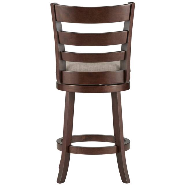 Verona Ladder Back Swivel Counter Height Stool by iNSPIRE Q Classic