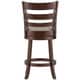 Verona Linen Ladder Back Swivel 24-inch High Back Counter Height Stool by iNSPIRE Q Classic - Thumbnail 7
