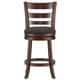 Verona Linen Ladder Back Swivel 24-inch High Back Counter Height Stool by iNSPIRE Q Classic - Thumbnail 4