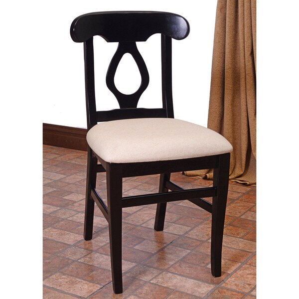 Shop Napolian Cream Faux Leather Dining Chairs (Set of 2) Free