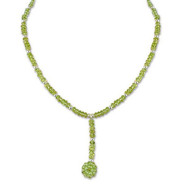 peridot necklace sterling silver