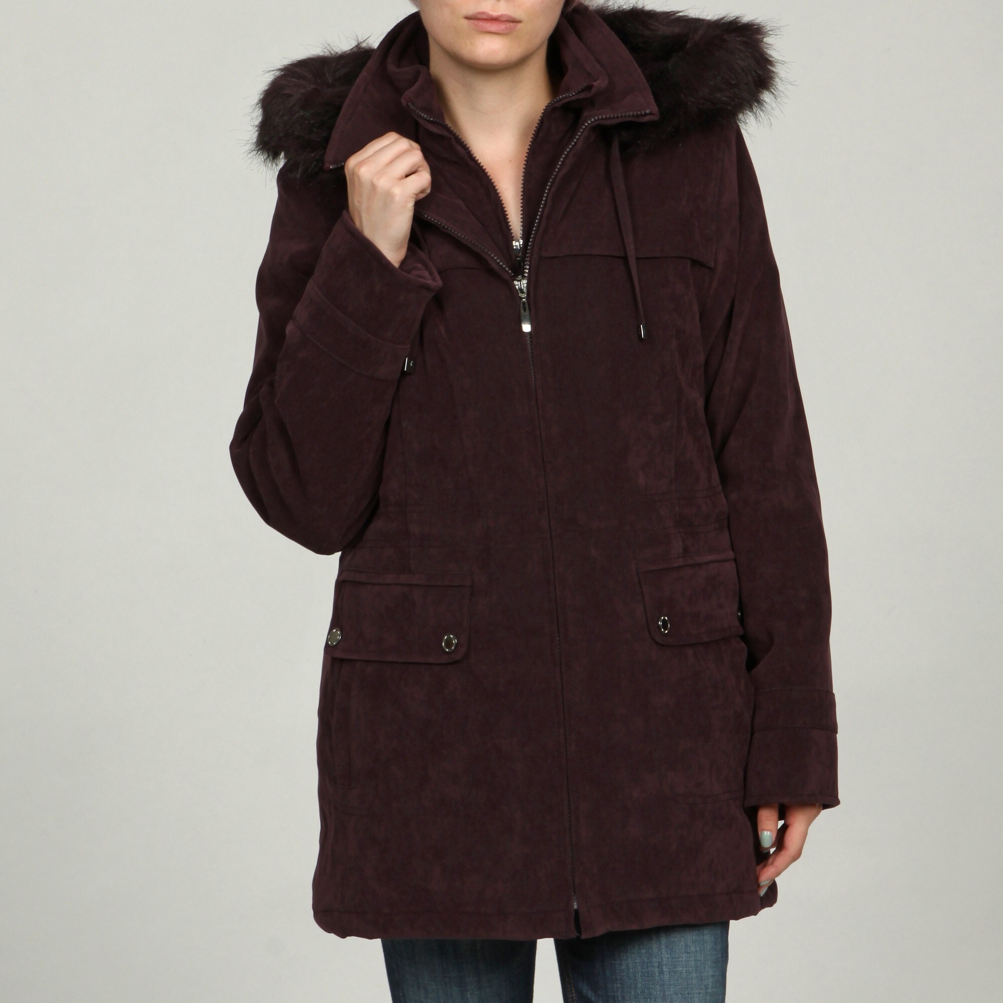 women's fleet street hooded poplin anorak jacket