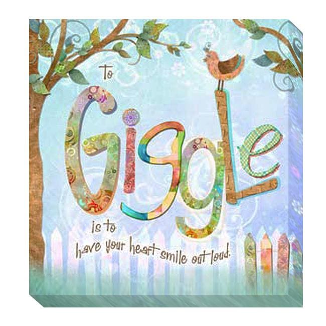 Connie Haley 'Giggle' Giclee Art - Blue