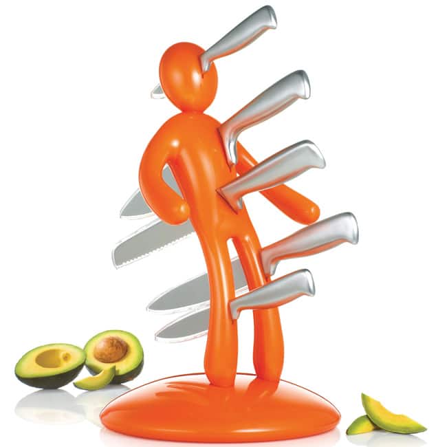 The Ex 2nd Edition Orange 5-piece Kitchen Knife Set