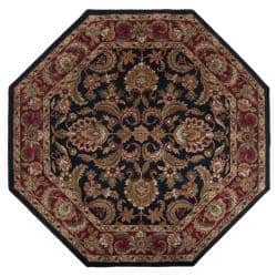 Octagon Area Rugs For Less Hand Tufted Grandeur Black Wool Area Rug 8 Octagon