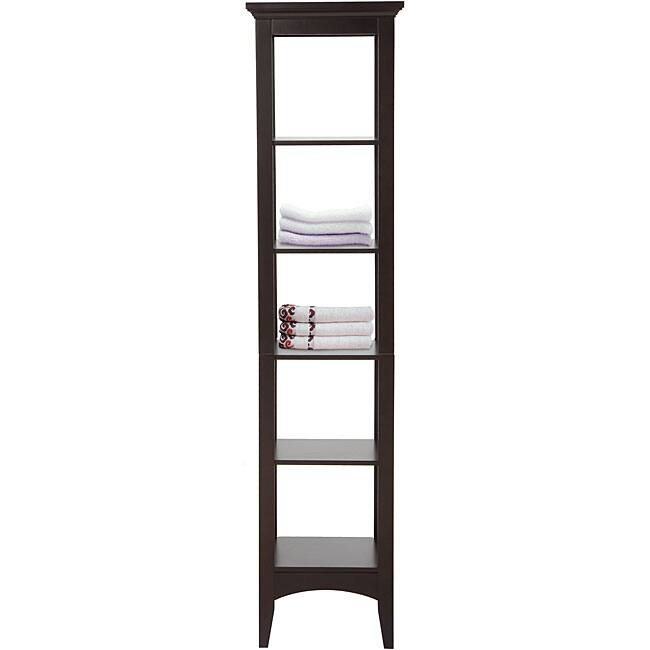 Classique Dark Espresso Linen Tower by Teamson Home