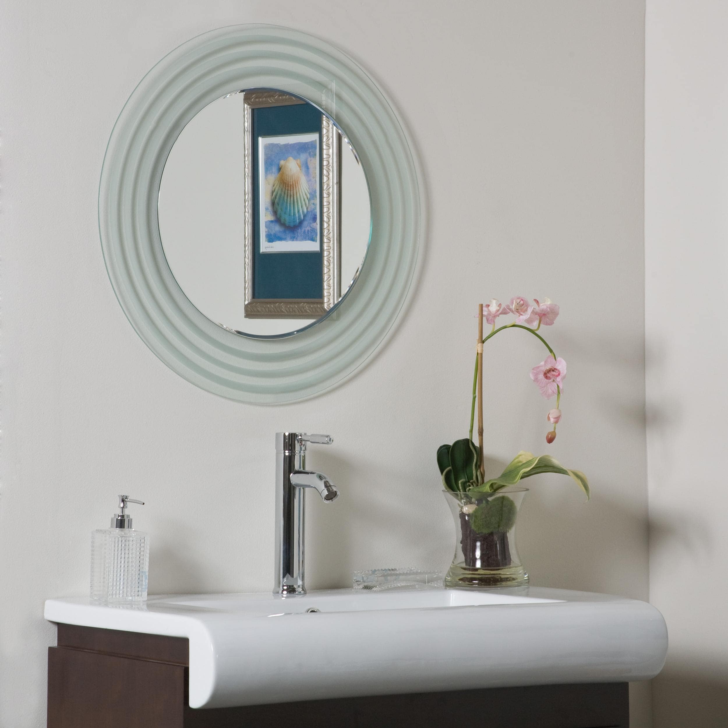 Isabella Round Frameless Bathroom Mirror