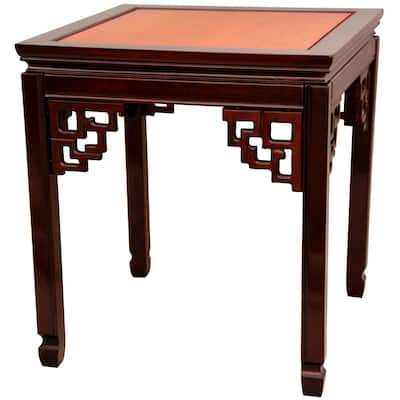 Handmade Rosewood Two-tone Square Ming Table - 22"W x 24"D x 22"H
