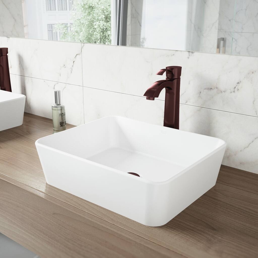 VIGO Otis 12" H Single Handle Single Hole Bathroom Vessel Faucet in Oil Rubbed Bronze