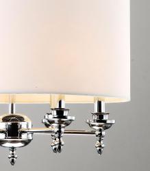 preview thumbnail 2 of 1, Indoor 6-light Classic Chrome/ White Shade Chandelier