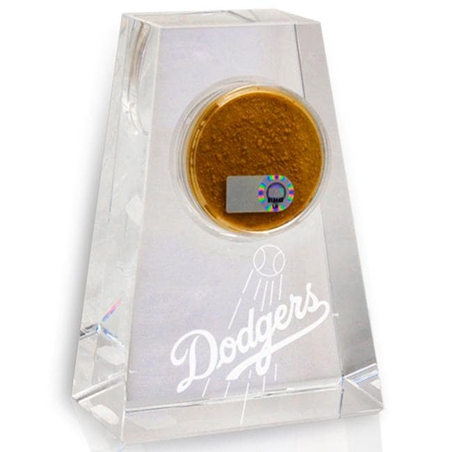 Los Angeles Dodgers Tapered Crystal Paperweight w/ Game Field Dirt