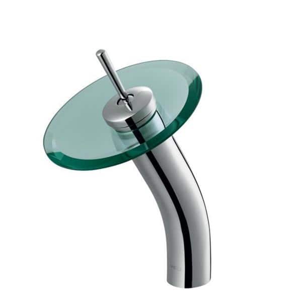 Shop Vigo Glass Vessel Waterfall Faucet Overstock 5700566