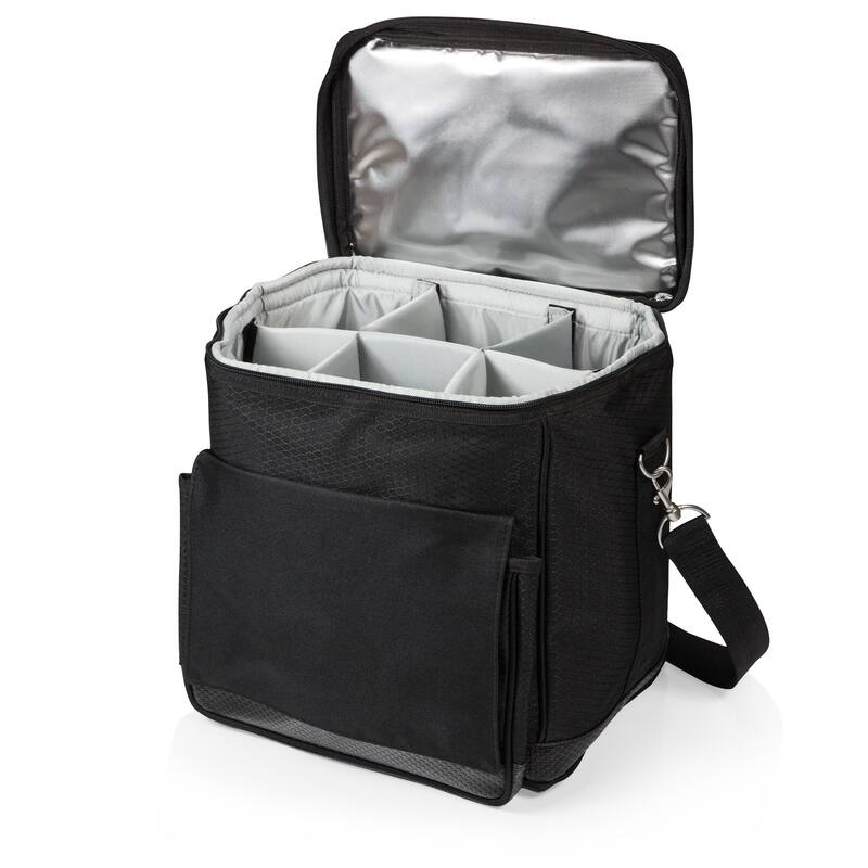 Picnic Time 6-bottle Insulated Cellar with Trolley