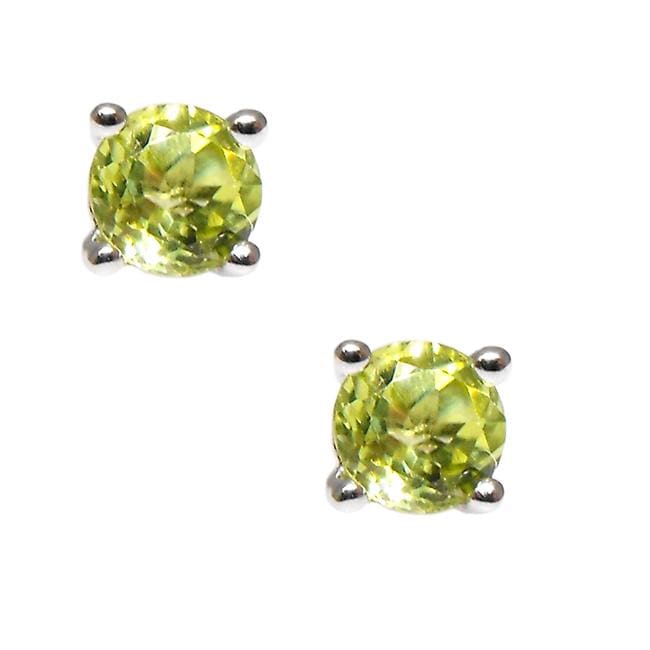 Sterling Silver Peridot Stud Earrings  ™ Shopping   Top