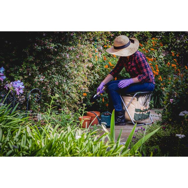 Gardener Gardening Tools Folding Seat with Tote
