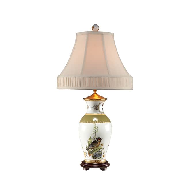 Secret Garden Birds Porcelain Table Lamp