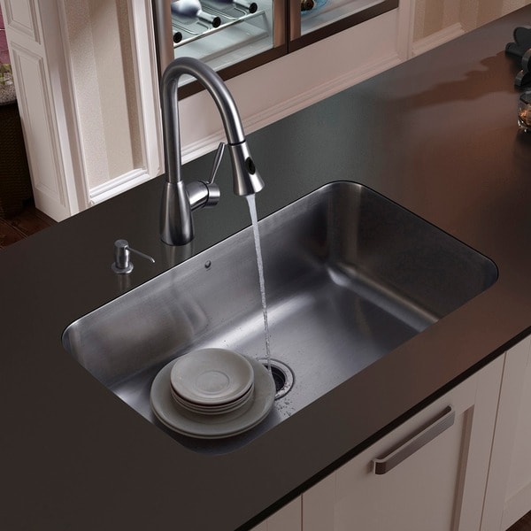 Shop VIGO All-in-One 30-inch Stainless Steel Undermount Kitchen Sink ...