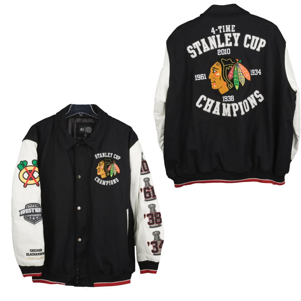 Chicago Blackhawks Stanley Cup Champions Commemorative Varsity Jacket ...