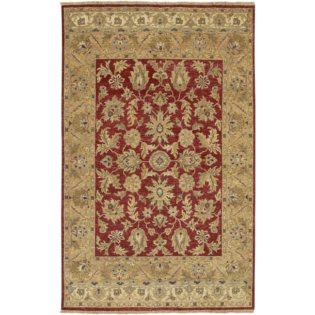 Hand knotted Timeless Red Wool Rug (39 X 59)