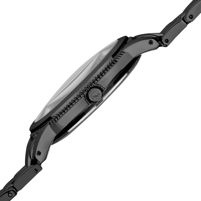 August Steiner Men's Black Swiss Quartz Watch