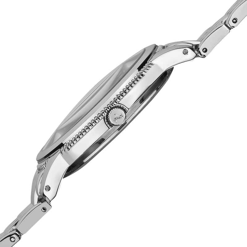 August Steiner Men's Swiss Quartz Silver-Tone Watch