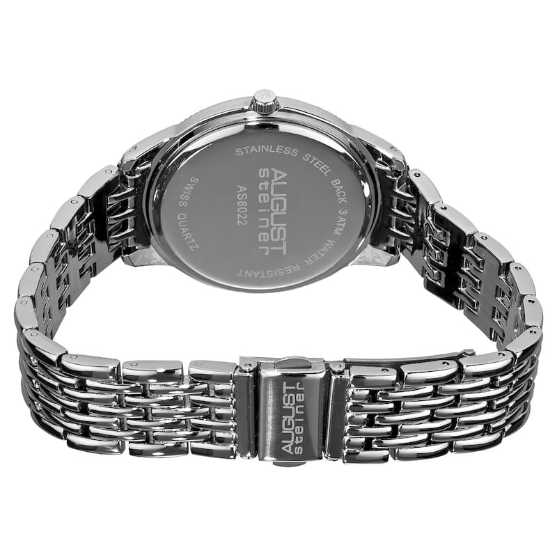 August Steiner Men's Swiss Quartz Silver-Tone Watch