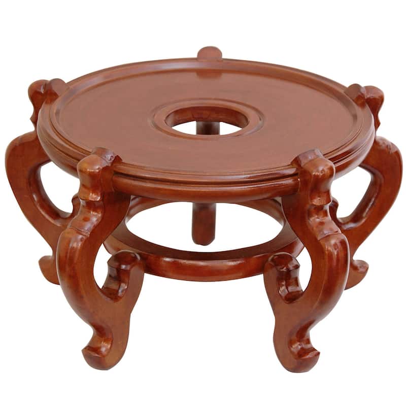 Handmade Rosewood 11-inch Honey Fishbowl Stand (China)