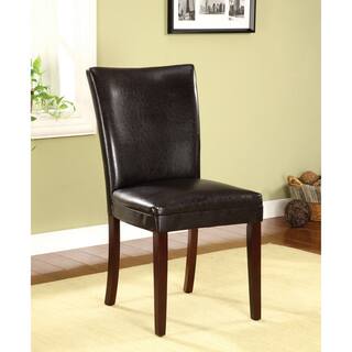 Furniture of America Porta Modern Leatherette Dining Chairs (Set of 2) Furniture of America Dining Chairs